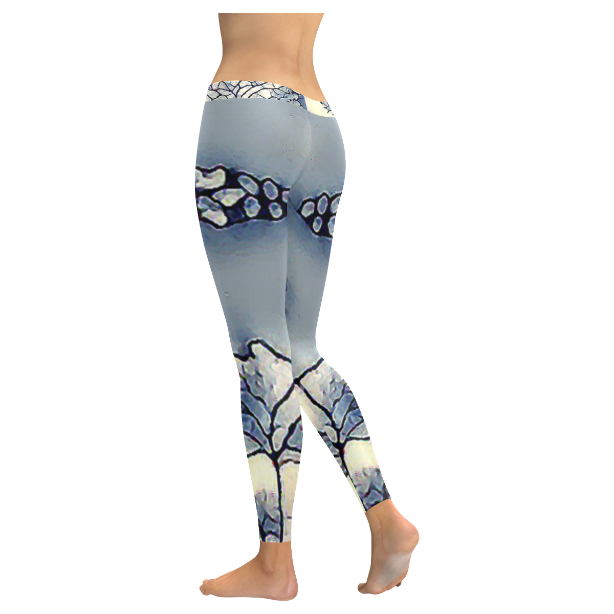 Among Trees3 Women's Low Rise Leggings (Invisible Stitch) (Model L05)