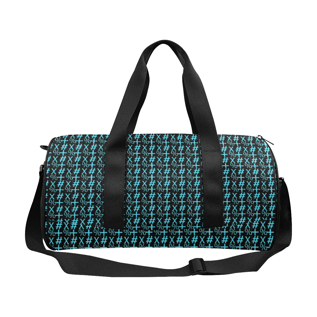 NUMBERS Collection Symbols Teal/ Black Duffle Bag (Model 1679)