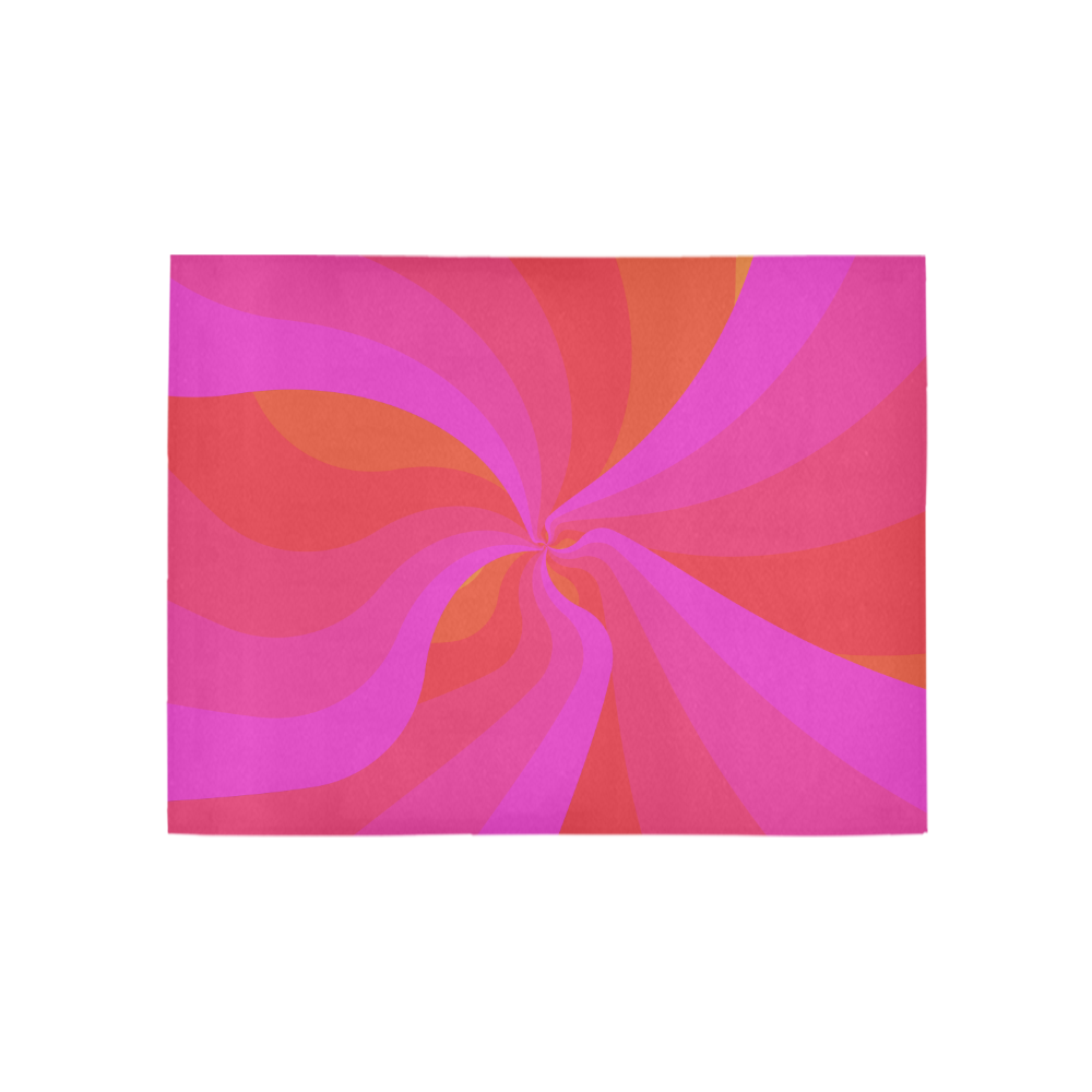 Pink waves Area Rug 5'3''x4'