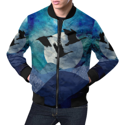 Night In The Mountains All Over Print Bomber Jacket for Men (Model H19)