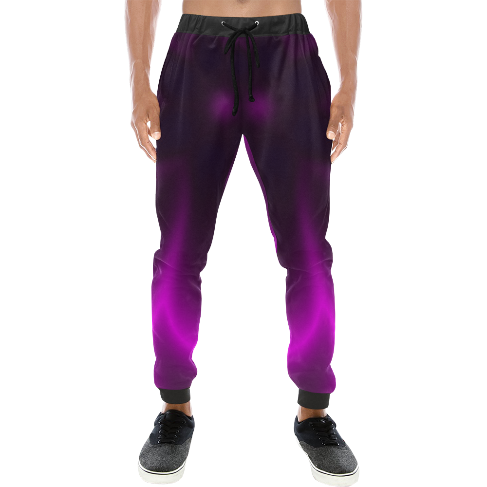 Purple Blossom Men's All Over Print Sweatpants (Model L11)