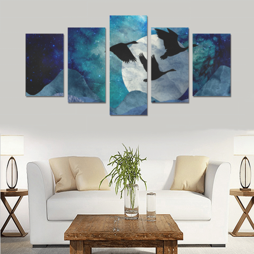 Night In The Mountains Canvas Print Sets C (No Frame)