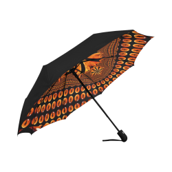 Orange and Black Cabochons Anti-UV Auto-Foldable Umbrella (Underside Printing) (U06)