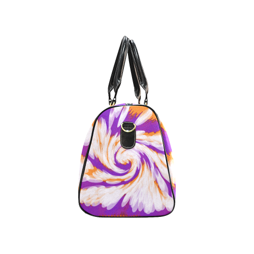 Purple Orange Tie Dye Swirl Abstract New Waterproof Travel Bag/Large (Model 1639)
