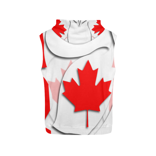 Flag of Canada All Over Print Sleeveless Hoodie for Men (Model H15)
