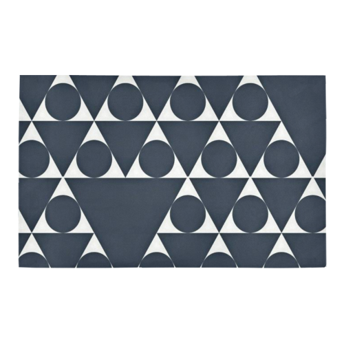 Triangle Geometic Grey and White Deisgn By Me by Doris Clay-Kersey Bath Rug 20''x 32''