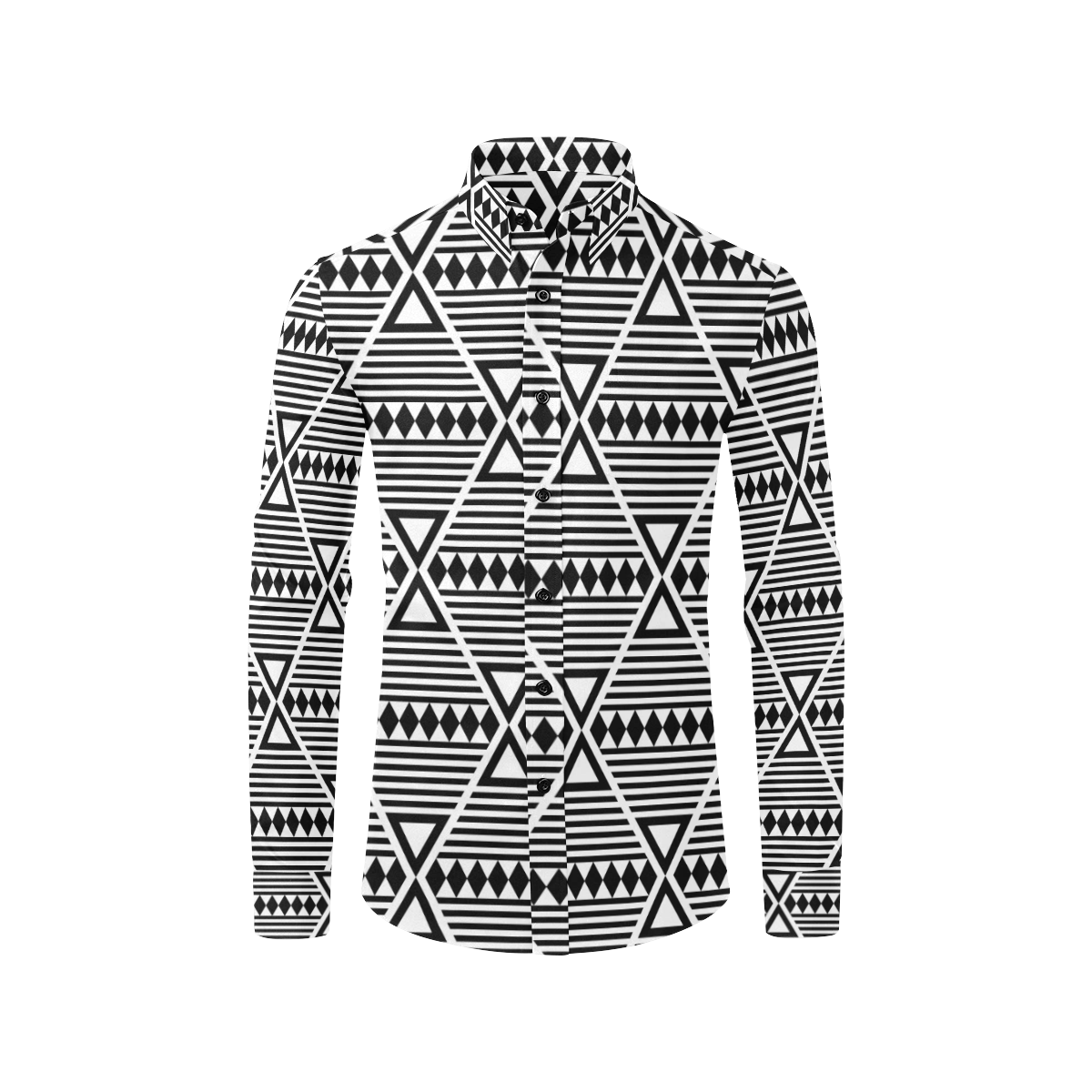 Black Aztec Tribal Men's All Over Print Casual Dress Shirt (Model T61)