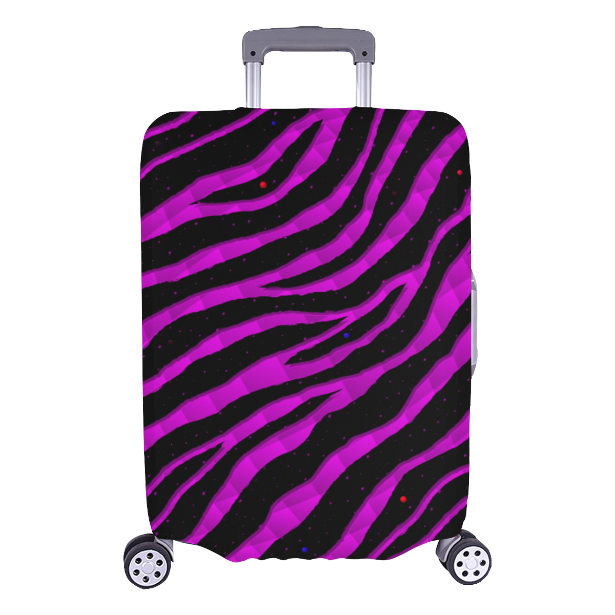 Ripped SpaceTime Stripes - Pink Luggage Cover/Large 26"-28"