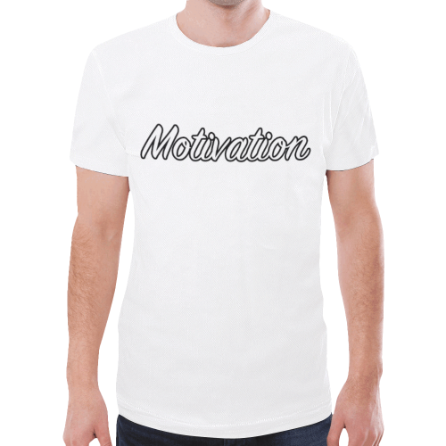 Motivation All White New All Over Print T-shirt for Men (Model T45)