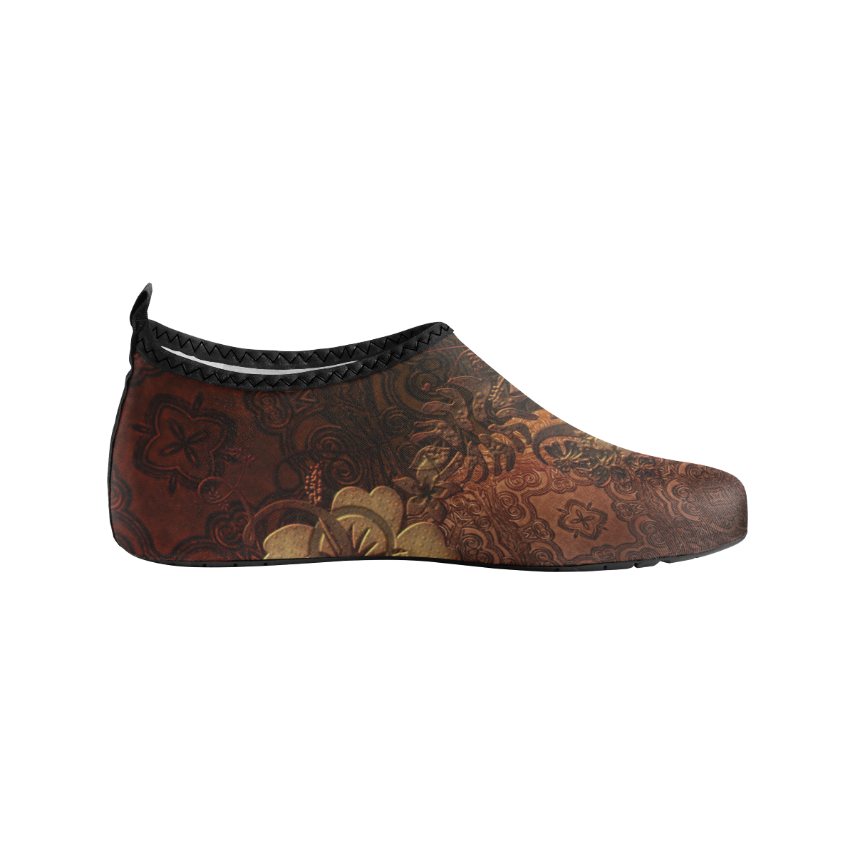 Floral design, vintage Men's Slip-On Water Shoes (Model 056)