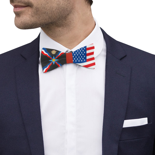 Assyrian American Flags Custom Bow Tie