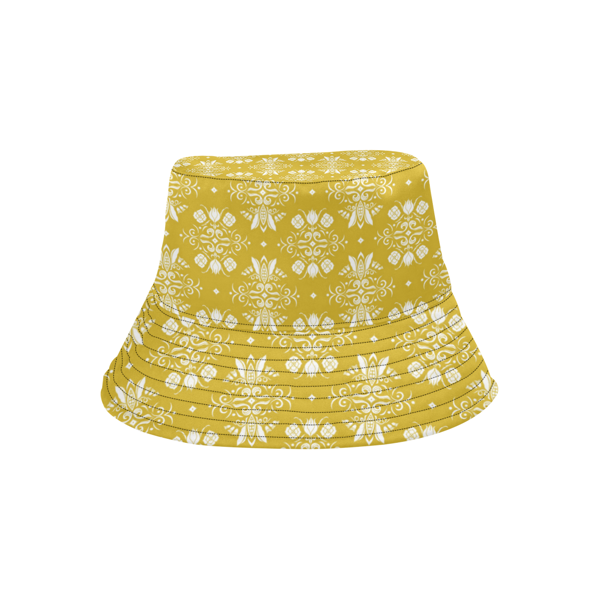Wall Flower in Spicy Mustard Light by Aleta All Over Print Bucket Hat
