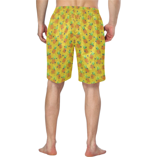 Pineapple Pattern by K.Merske Men's Swim Trunk (Model L21)
