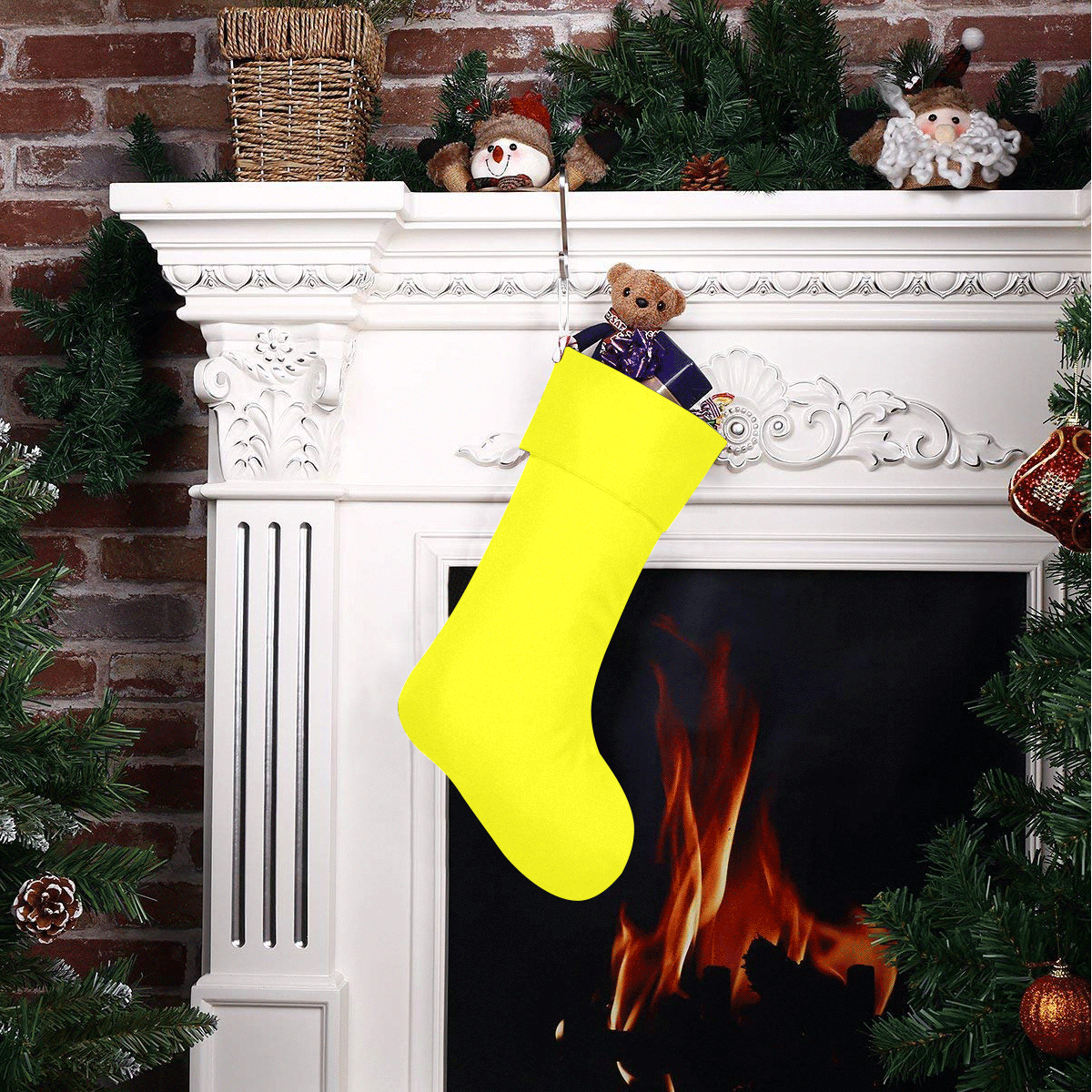 color yellow Christmas Stocking