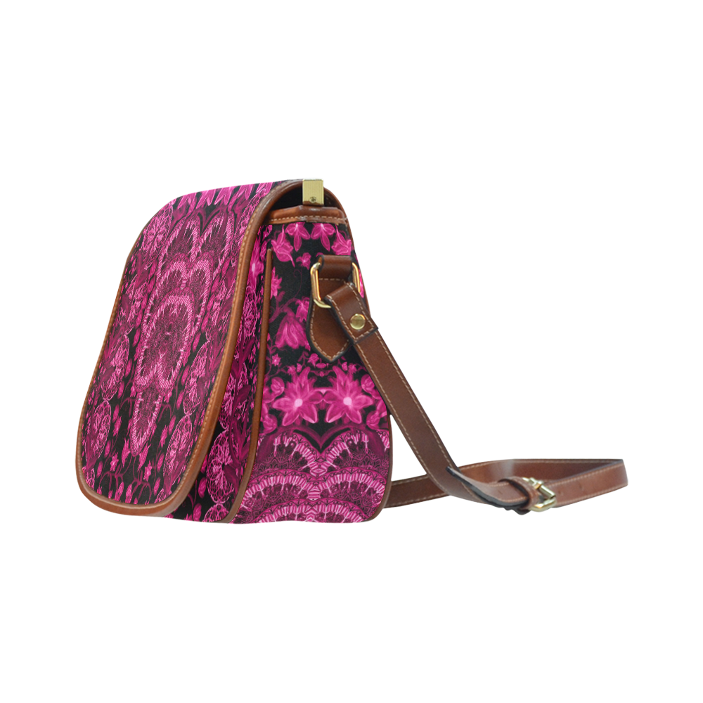 indian flowers 10 Saddle Bag/Small (Model 1649) Full Customization