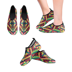 Modern Geometric Pattern Men's Slip-On Water Shoes (Model 056)