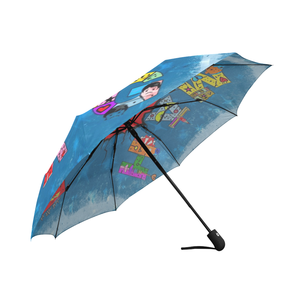 Hamburg Germany Pop Art by Nico Bielow Auto-Foldable Umbrella (Model U04)