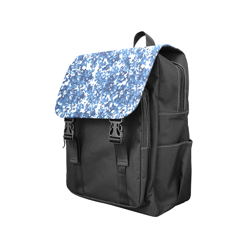 Digital Blue Camouflage Casual Shoulders Backpack (Model 1623)