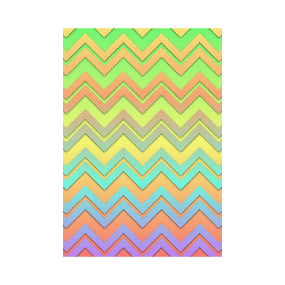 Summer Chevrons Garden Flag 28''x40'' （Without Flagpole）