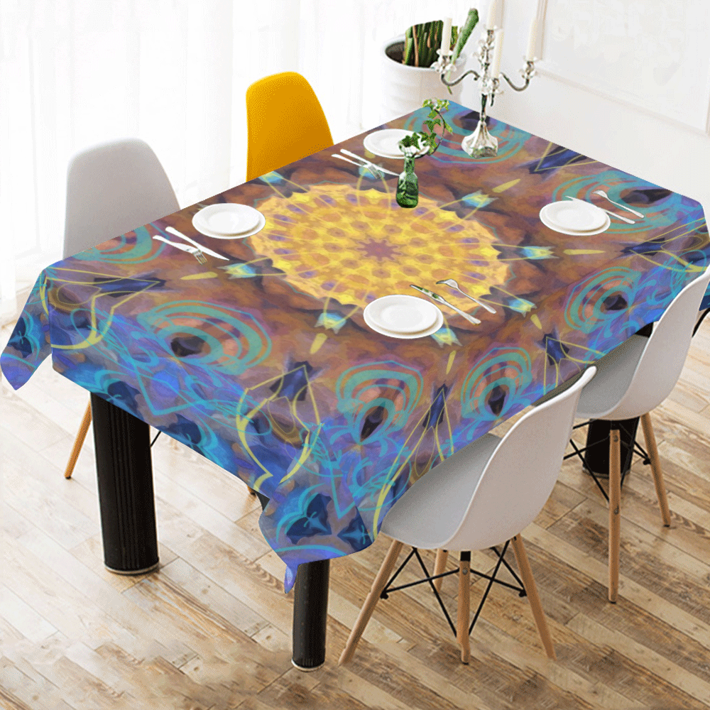 Energy mandala Cotton Linen Tablecloth 60"x 84"