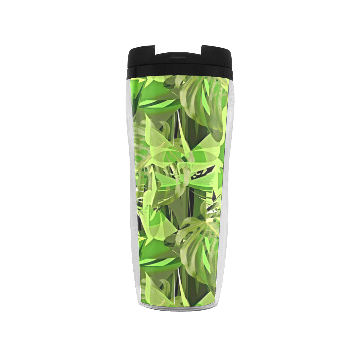 Tropical Jungle Leaves Camouflage Reusable Coffee Cup (11.8oz)