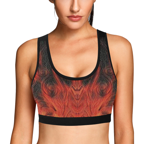 Hellicious. Women's All Over Print Sports Bra (Model T52)