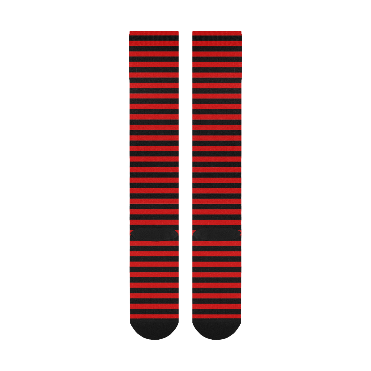 Red and Black Stripes Over-The-Calf Socks