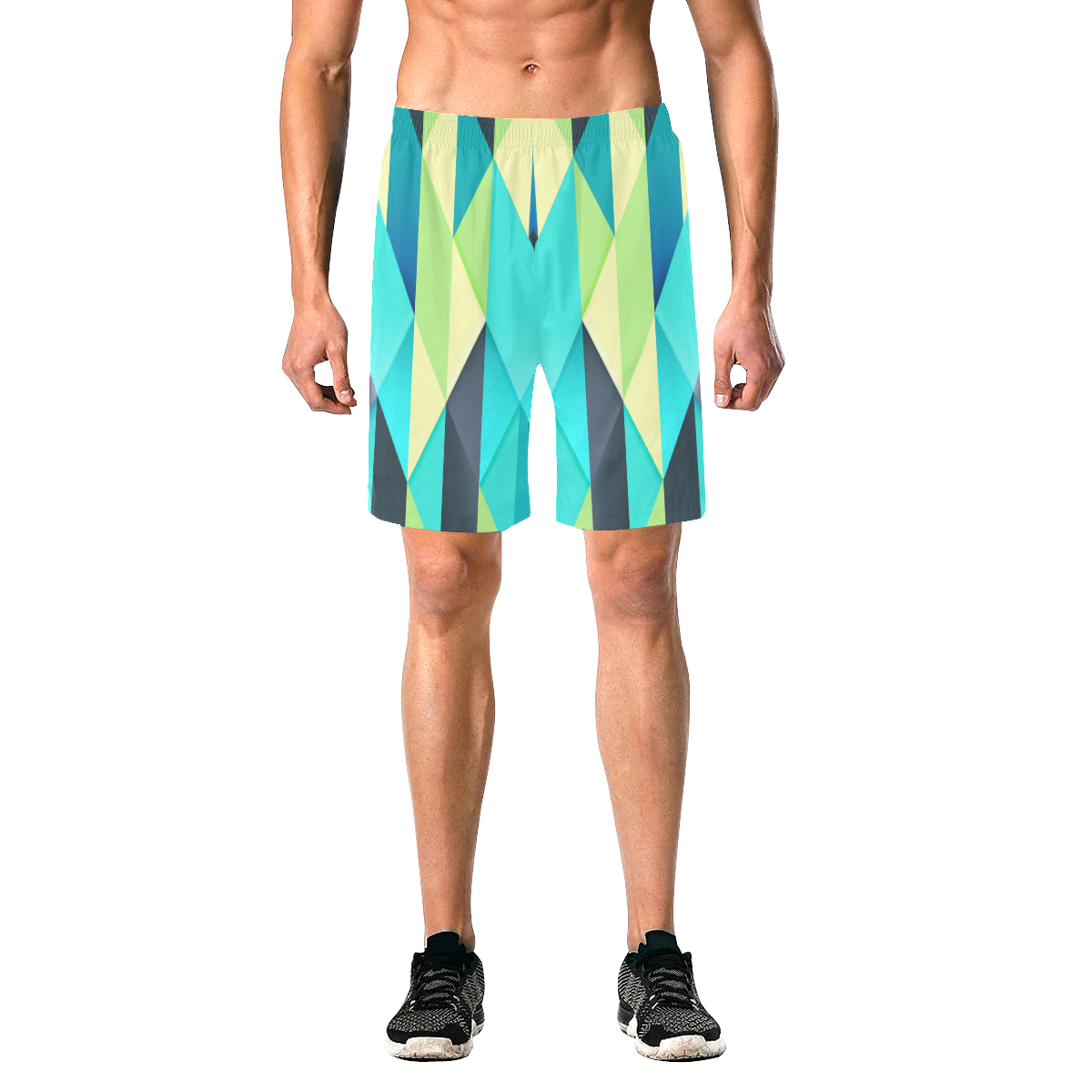 HEXA Men's All Over Print Elastic Beach Shorts (Model L20)