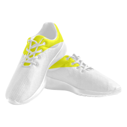 Bright Neon Yellow / White Women's Athletic Shoes (Model 0200)