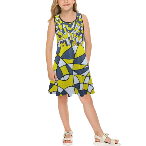 Liberty Girls' Sleeveless Sundress (Model D56)