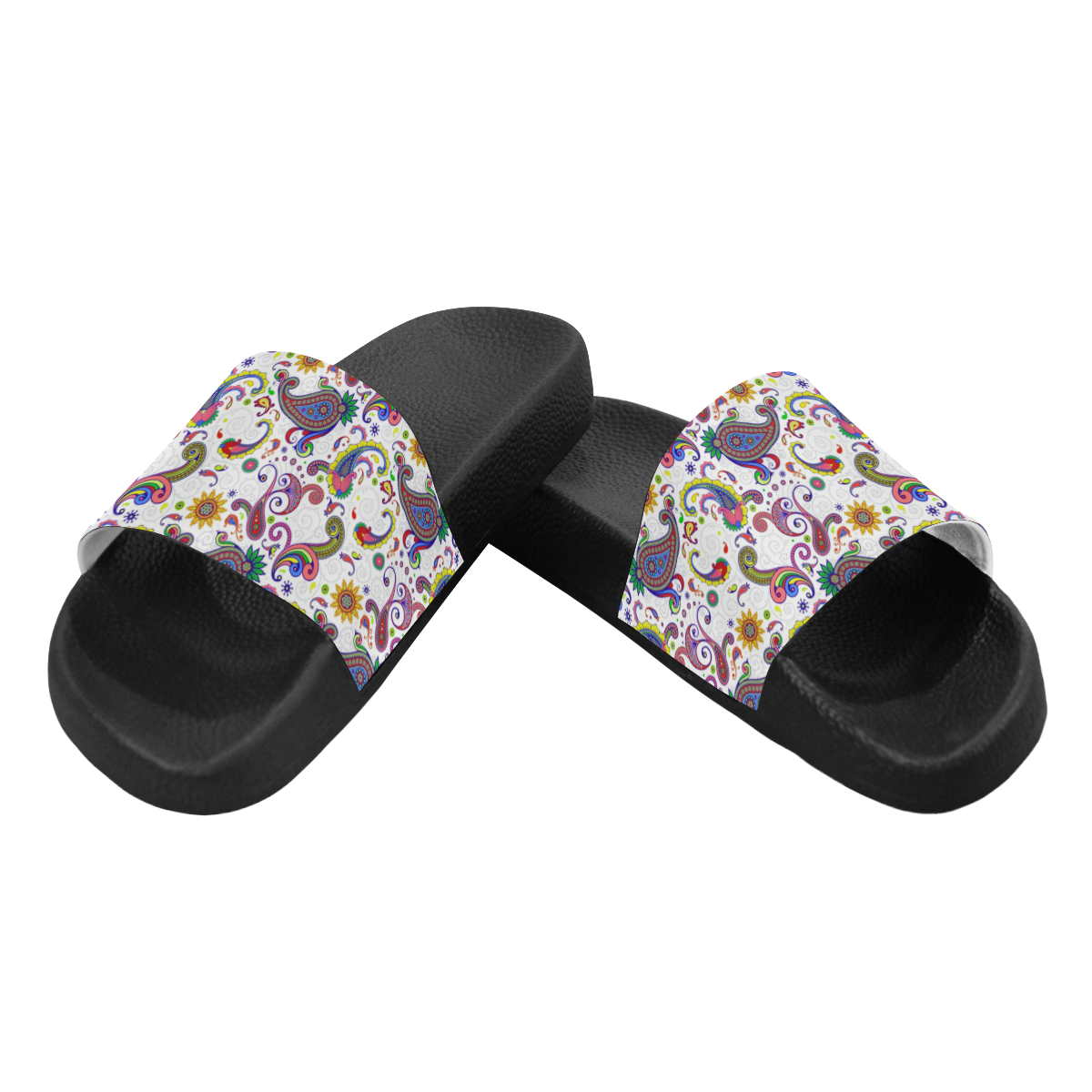 Bright paisley Women's Slide Sandals (Model 057)