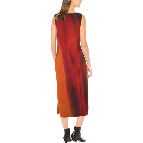 folded sun light Phaedra Sleeveless Open Fork Long Dress (Model D08)
