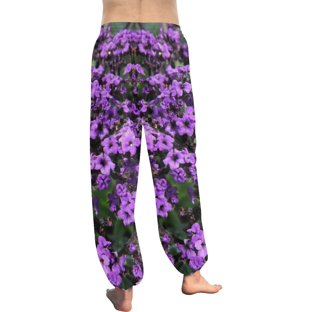 Purple Flowers Women's All Over Print Harem Pants (Model L18)