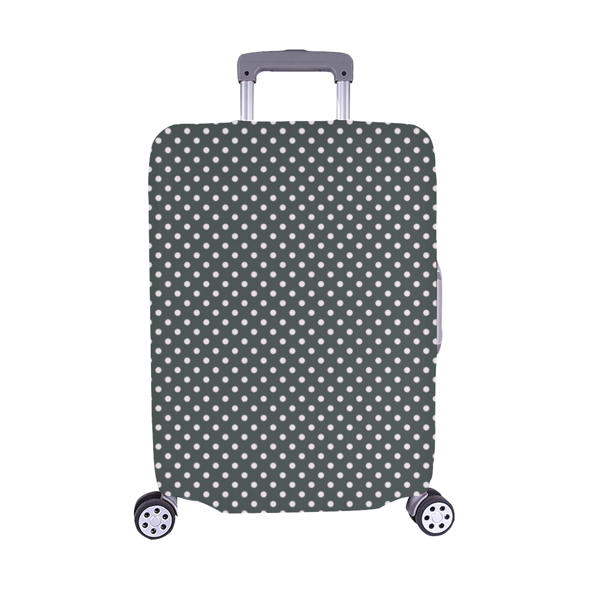 Silver polka dots Luggage Cover/Medium 22"-25"