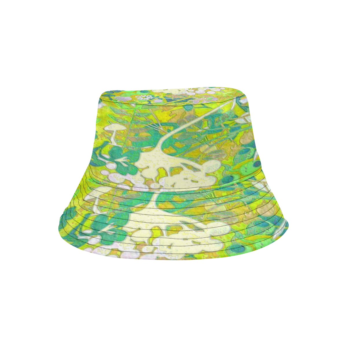 floral 1 abstract in green All Over Print Bucket Hat
