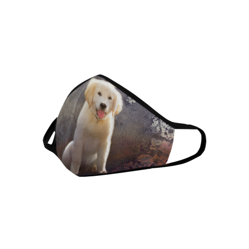 A cute painting golden retriever puppy Mouth Mask