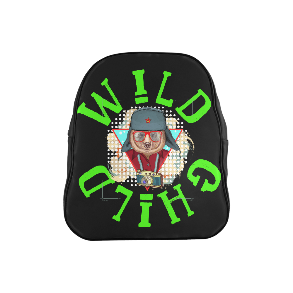 Wild Child Animal Print Small School Backpack School Backpack (Model 1601)(Small)