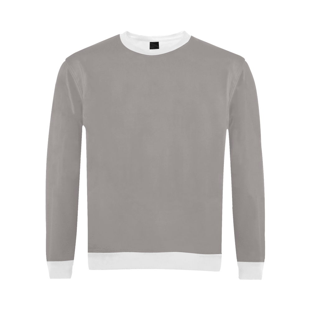 Ash All Over Print Crewneck Sweatshirt for Men/Large (Model H18)