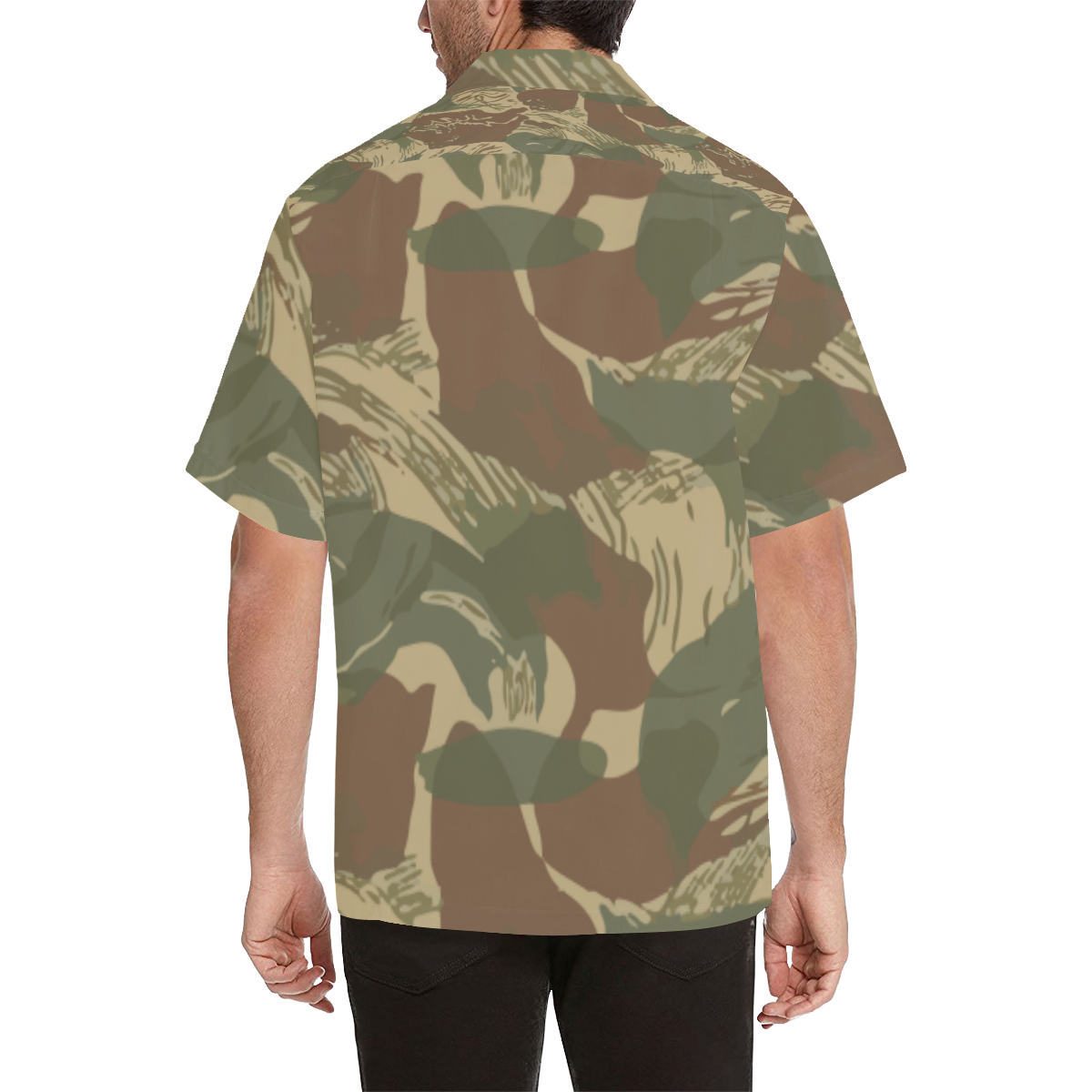 Rhodesian Brushstroke Camouflage v1 Hawaiian Shirt (Model T58)