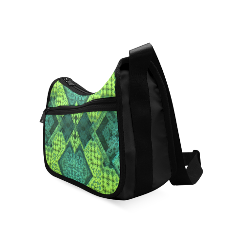 Green Theme 3D Mosaic Crossbody Bags (Model 1616)