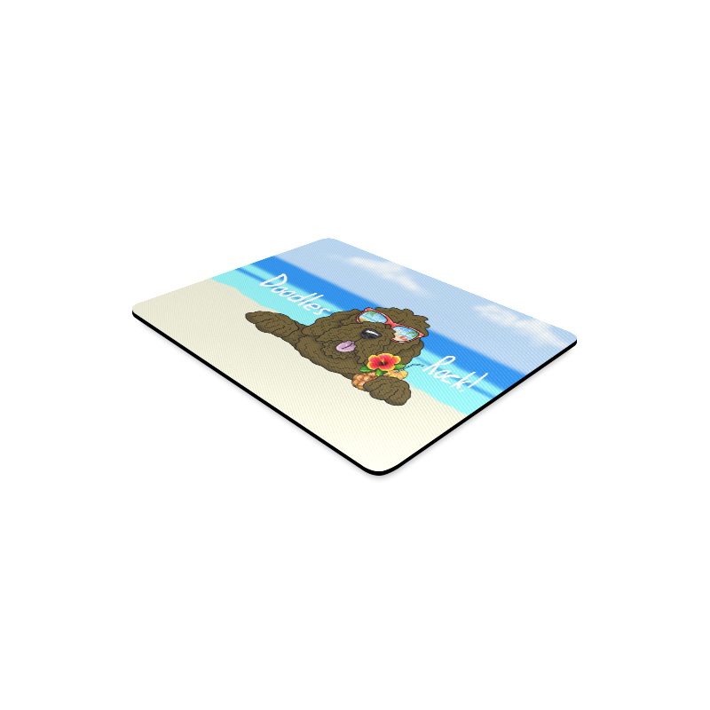 Doodle Beach- brown Rectangle Mousepad