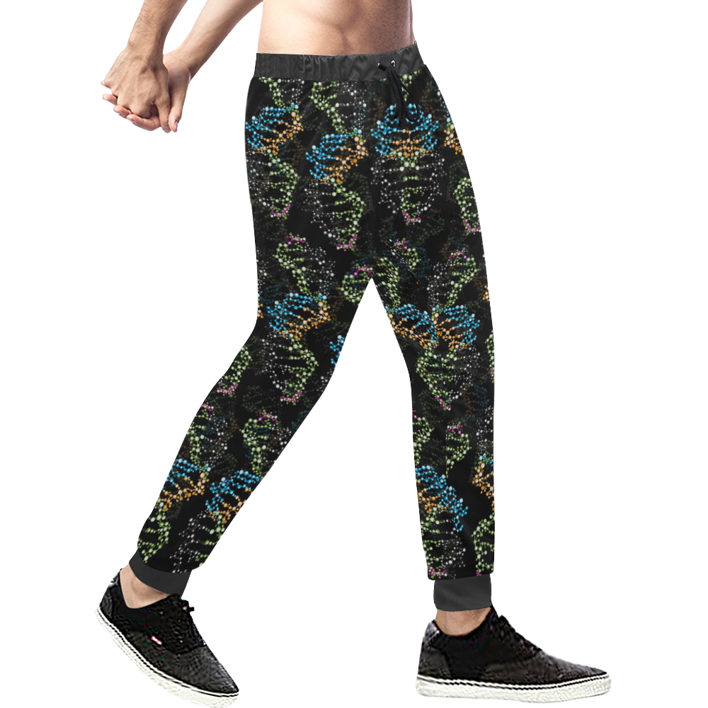 DNA pattern - Biology - Scientist Men's All Over Print Sweatpants (Model L11)