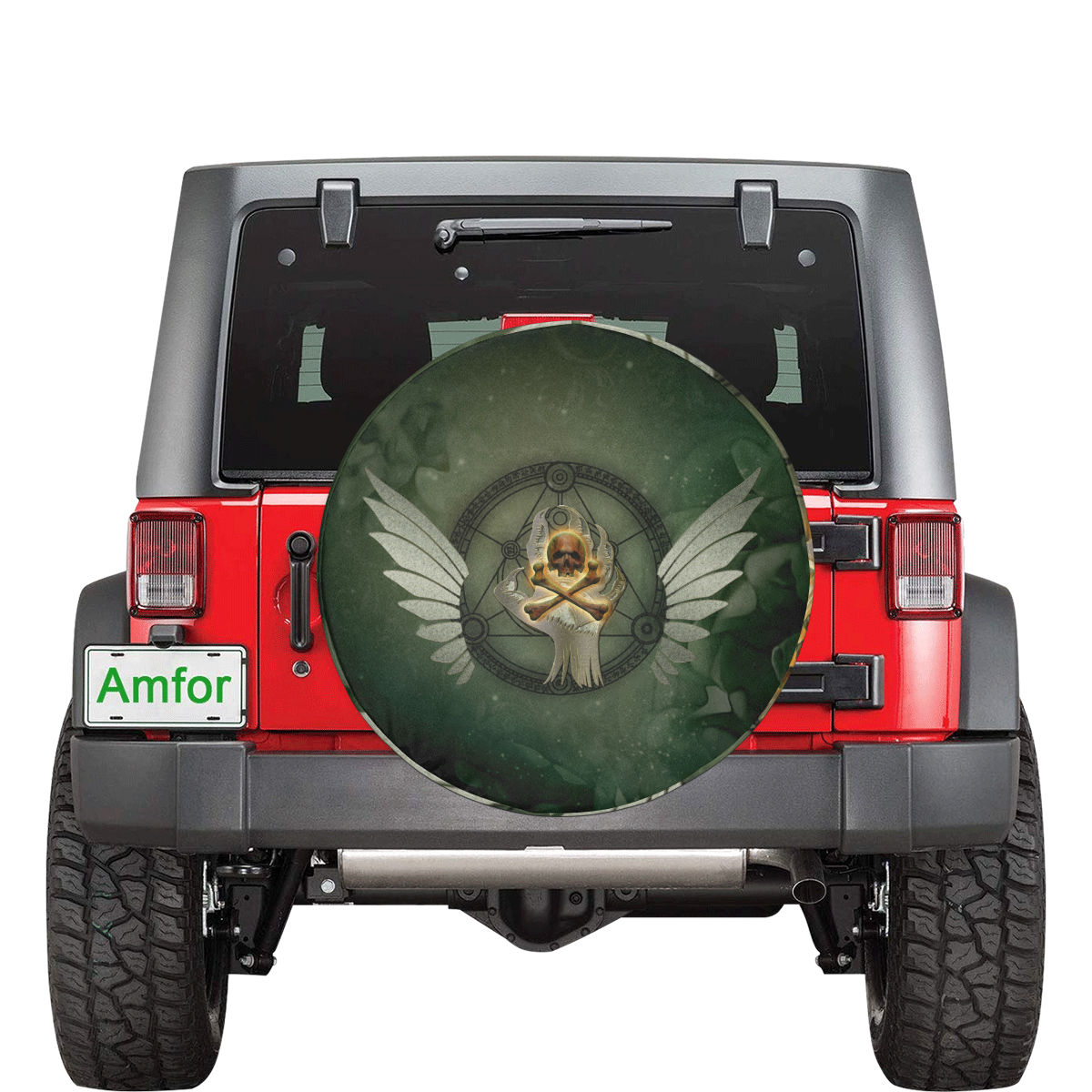 Skull in a hand 34 Inch Spare Tire Cover