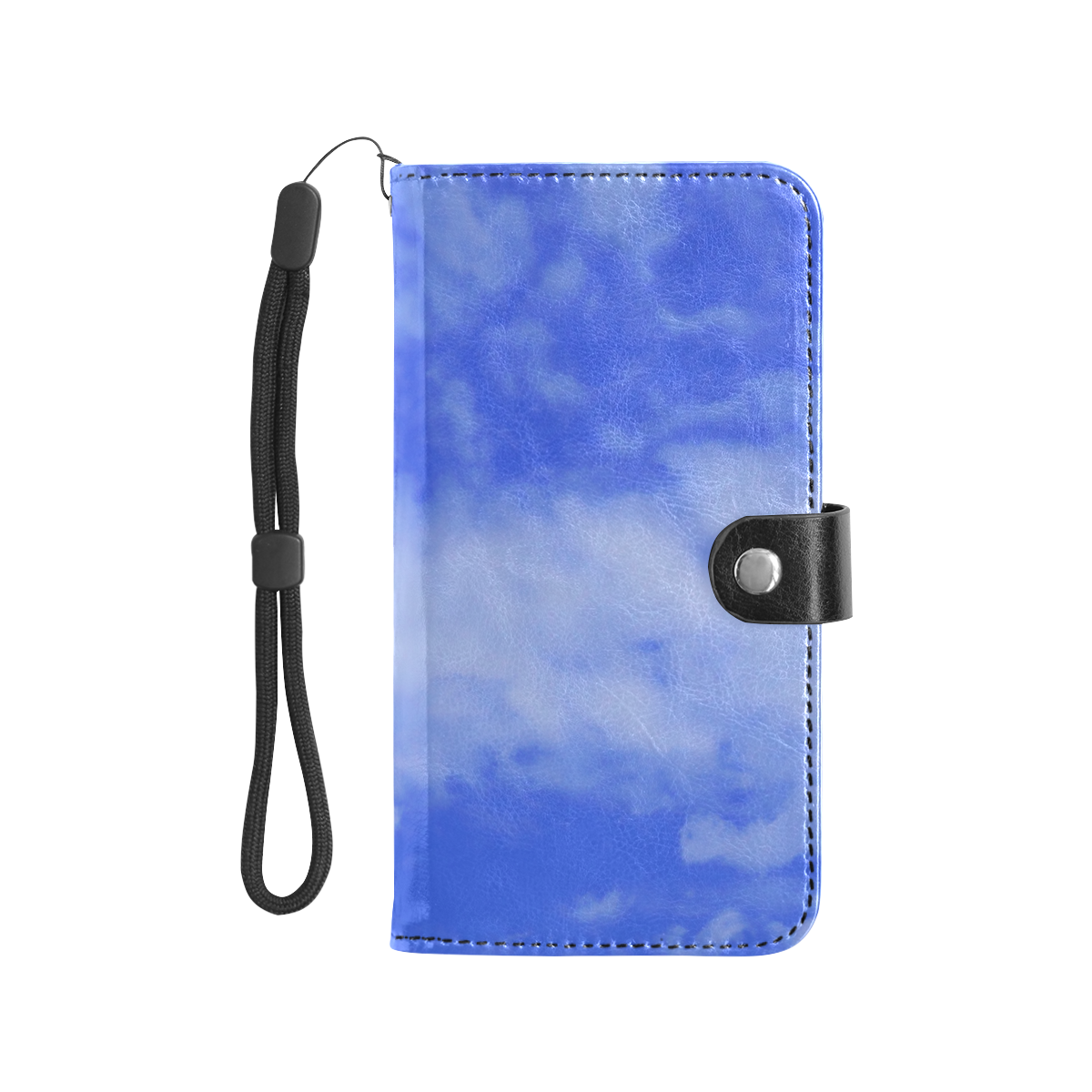 Blue Clouds Flip Leather Purse for Mobile Phone/Large (Model 1703)