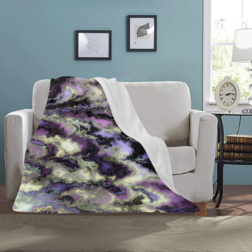 Purple marble Ultra-Soft Micro Fleece Blanket 30''x40''