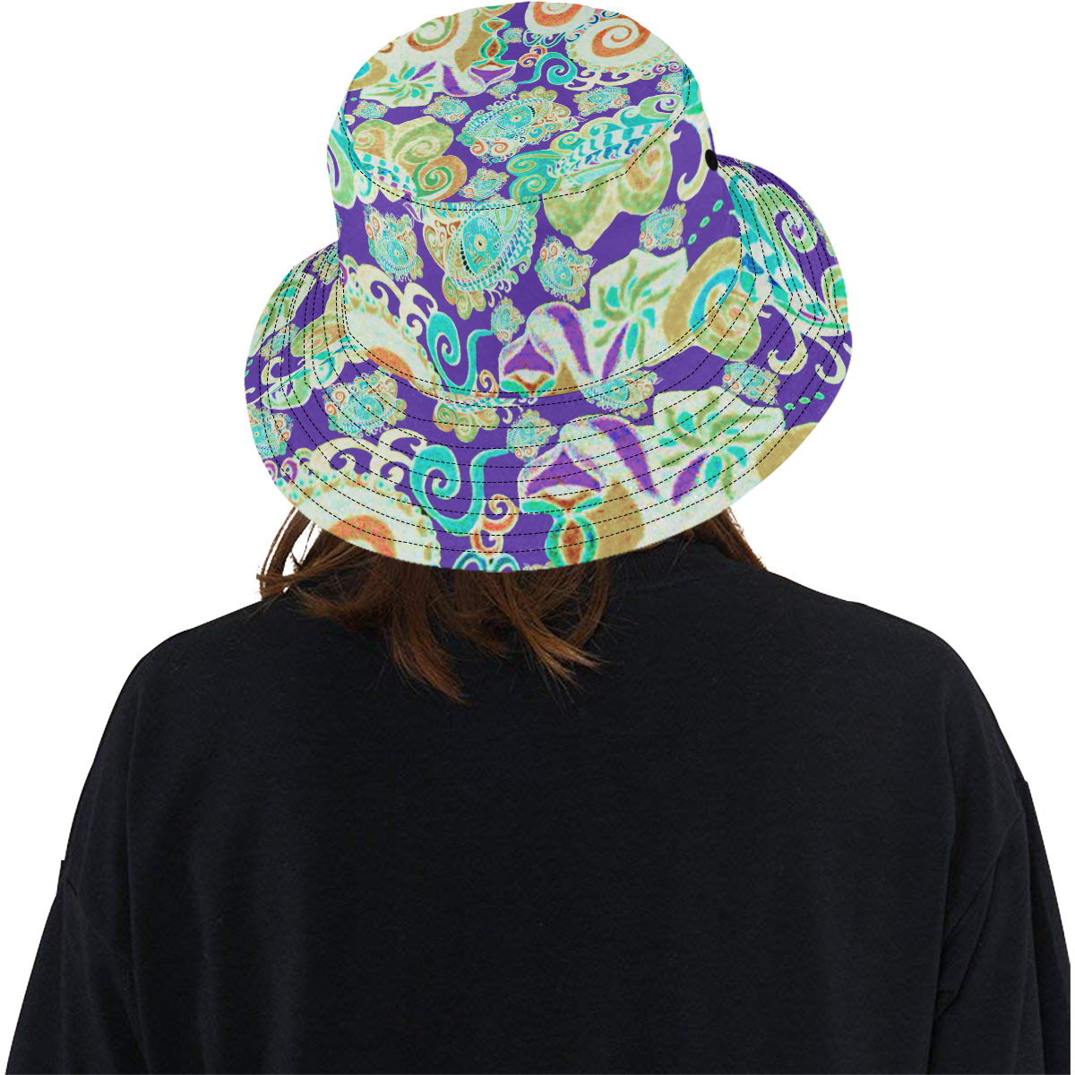 Your Paisley Blue Eyes by Aleta All Over Print Bucket Hat