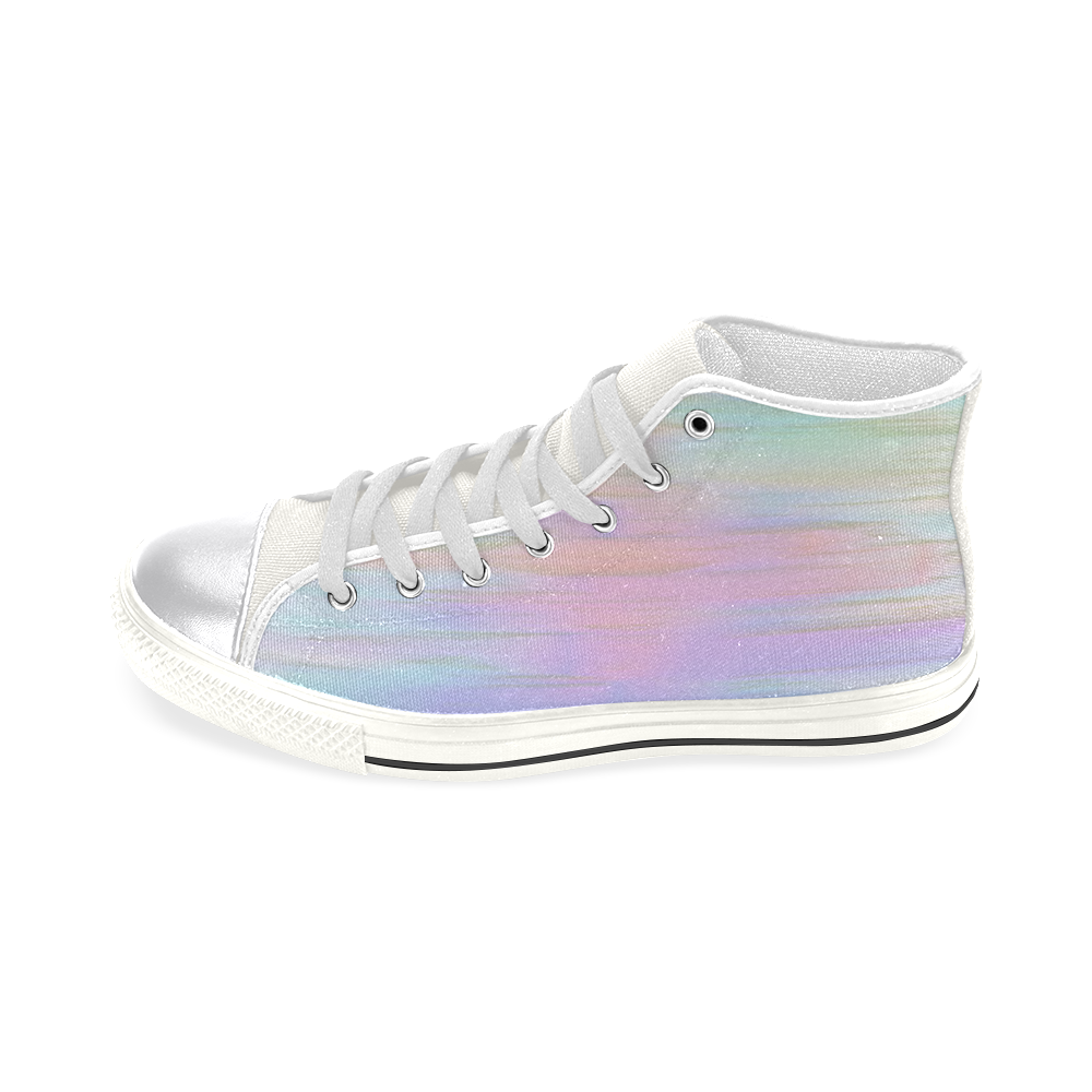 noisy gradient 1 pastel by JamColors Women's Classic High Top Canvas Shoes (Model 017)