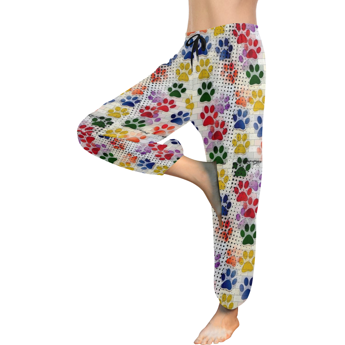 Paws Popart by Nico Bielow Women's All Over Print Harem Pants (Model L18)