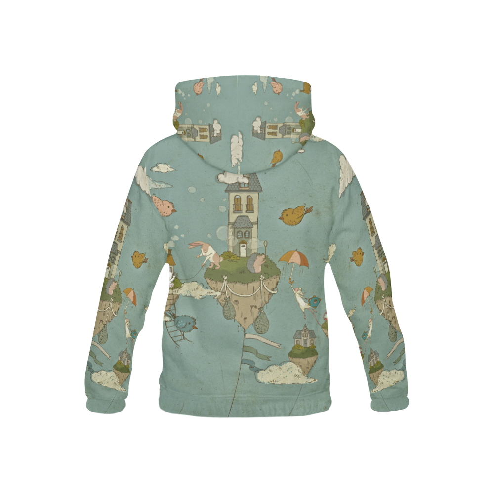 Vintage Floating Islands All Over Print Hoodie for Kid (USA Size) (Model H13)