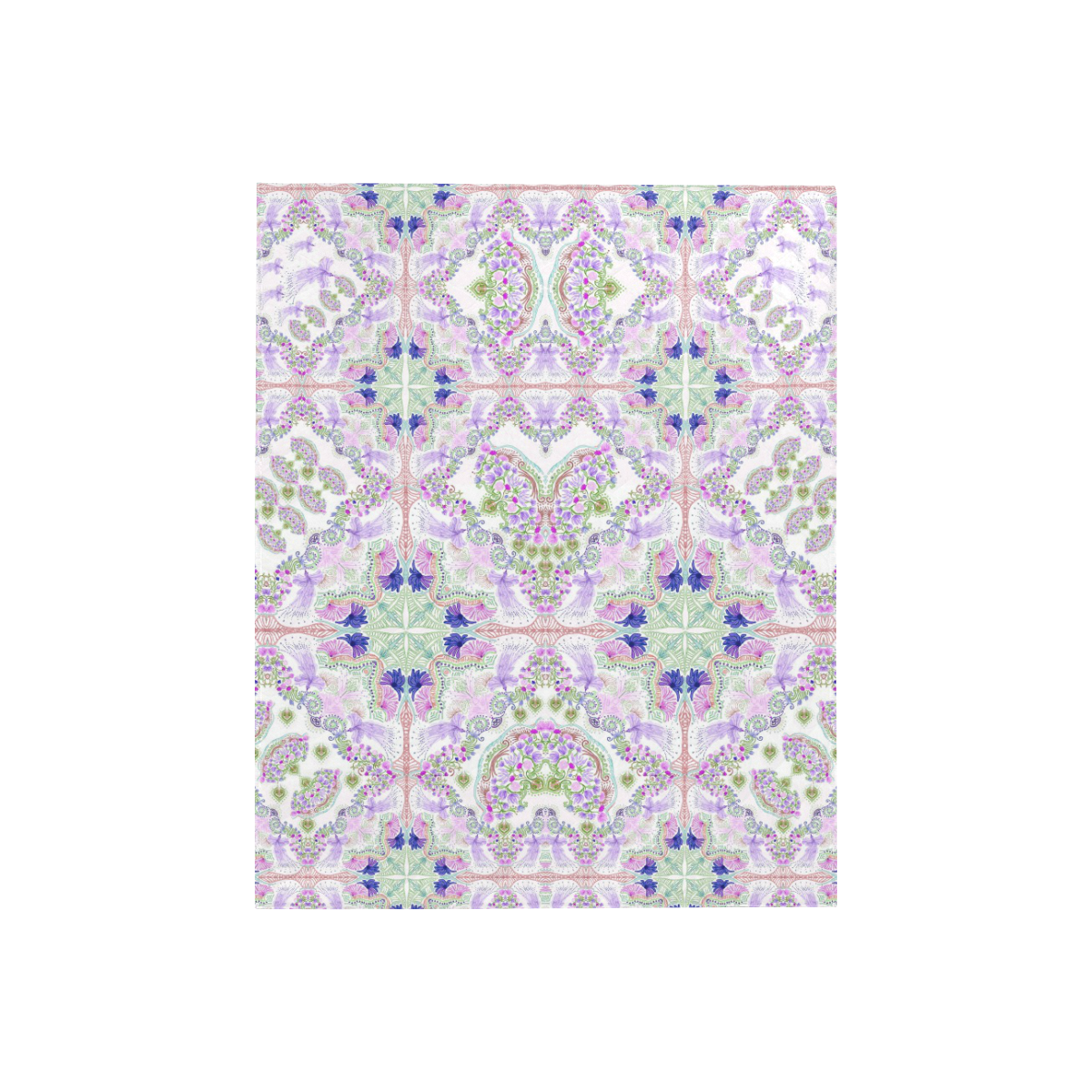 sweet nature- purple Quilt 40"x50"